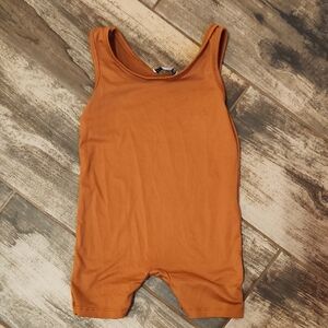 Bailey's Blossoms 4t Romper in Rust Orange